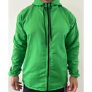 Corta vento masculino com capuz, bolso e zíper (unissex) lisa. corta vento feminina