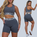 Conjunto Academia Top e Shorts Elastico Exposto