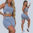 Conjunto Academia Top e Shorts Elastico Exposto
