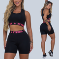 Conjunto Academia Top e Shorts Elastico Exposto