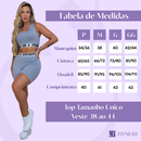 Conjunto Academia Top e Short Elastico Exposto