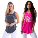 Kit com 2 blusa /Regatas Femininas Fitness Basicas Academia Mulher Crossfit Yoga Pilates