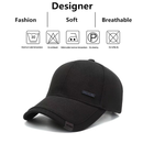 Boné De Beisebol Preto Unissex Proteção Solar/Vermelho Algodão Ajustável Nas Costas Para Casuais E Esportivos